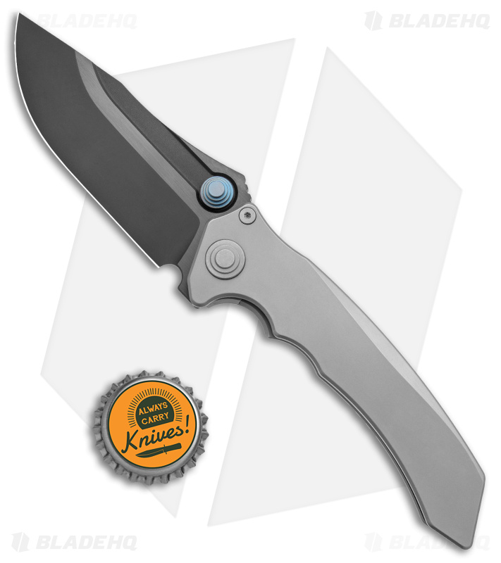 Maxace Knives Midnight Sandstorm Frame Lock Knife Smooth Titanium
