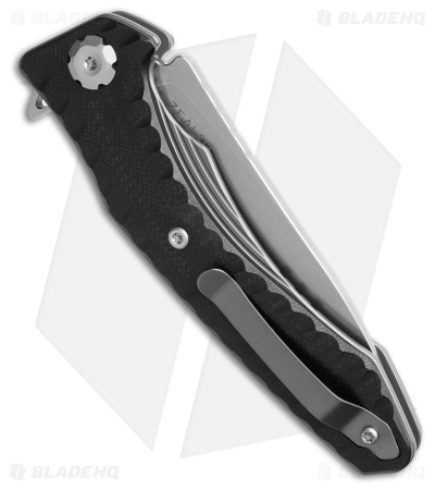 Maxace Knives Zealot 2 Liner Lock Knife Sculpted Black G-10 (3.9" Stonewash)