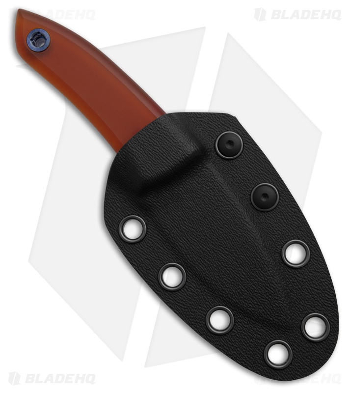 Mechforce + Ben Krein Forager Fixed Blade Knife Orange Ultem (2.3" Stonewash)