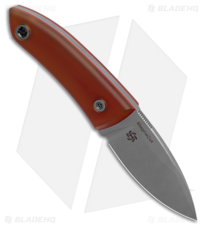 Mechforce + Ben Krein Forager Fixed Blade Knife Orange Ultem (2.3" Stonewash)