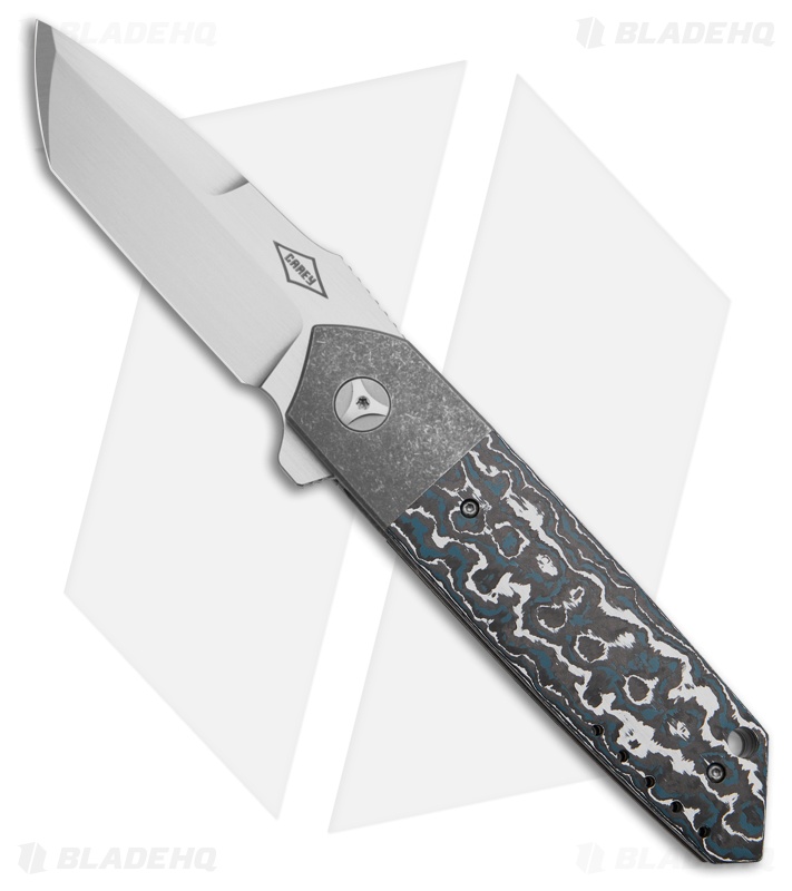 Mechforce Carey Collab Roadster Frame Lock Knife Blue Forest CF (3.4" Satin)
