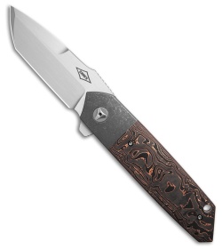 Mechforce Carey Collab Roadster Frame Lock Knife Copper CF (3.4" Satin)