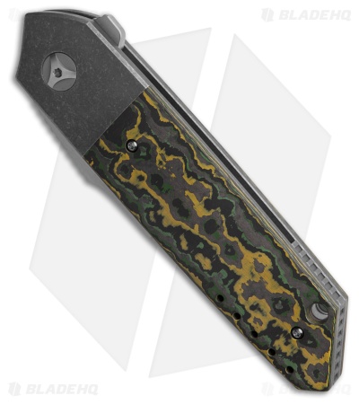 Mechforce Carey Collab Roadster Frame Lock Knife Toxic Green CF (3.4" Satin)