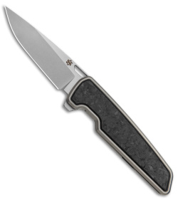 Mechforce M1 Frame Lock Folding Knife Carbon Fiber (3.5" Stonewash)