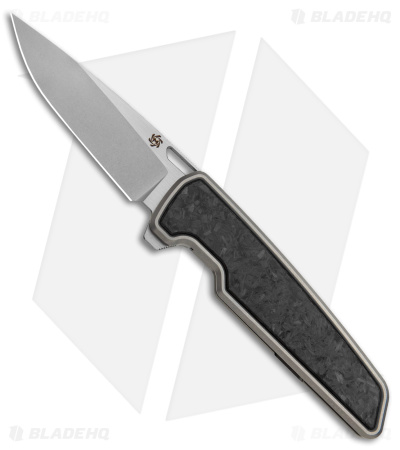 Mechforce M1 Frame Lock Folding Knife Carbon Fiber (3.5" Stonewash)