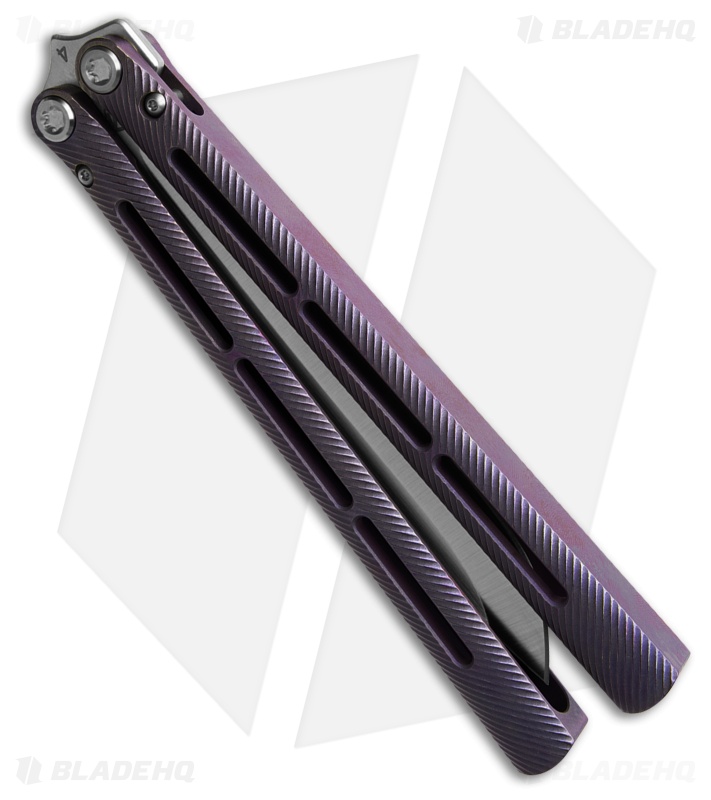 Medford Viceroy Drop Point Butterfly Knife Violet Titanium (4.75" Satin S45VN)