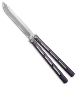 Medford Viceroy Drop Point Butterfly Knife Violet Titanium (4.75" Satin S45VN)
