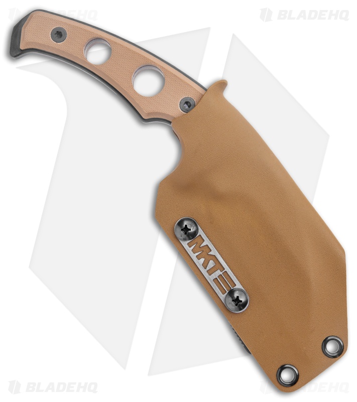 Medford Fighting Utility Knife FUK Fixed Blade Knife Brown (3.75" Black)