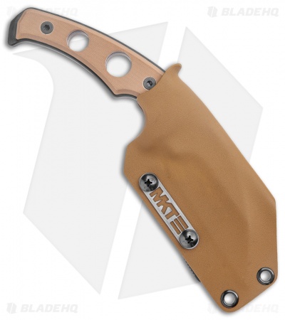 Medford Fighting Utility Knife FUK Fixed Blade Knife Brown (3.75" Black)