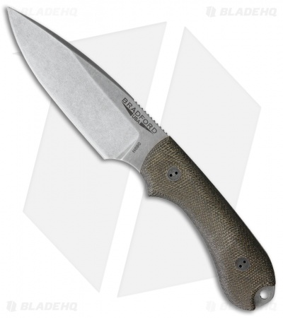 Bradford Guardian 3 Knife Green Micarta Stonewash BRAD3FE102