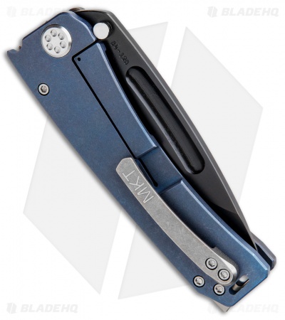 Medford Marauder-H Knife Polished Flame/Blue Ti (3.75" Black 3V) MKT