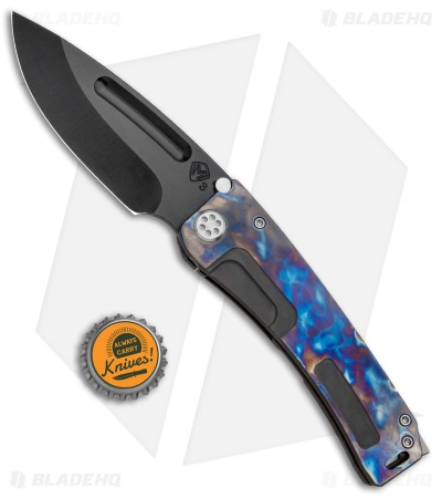 Medford Marauder-H Knife Polished Flame/Bronze Ti (3.75" Black 3V) MKT