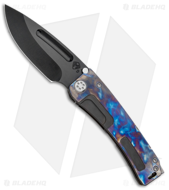 Medford Marauder-H Knife Polished Flame/Bronze Ti (3.75" Black 3V) MKT