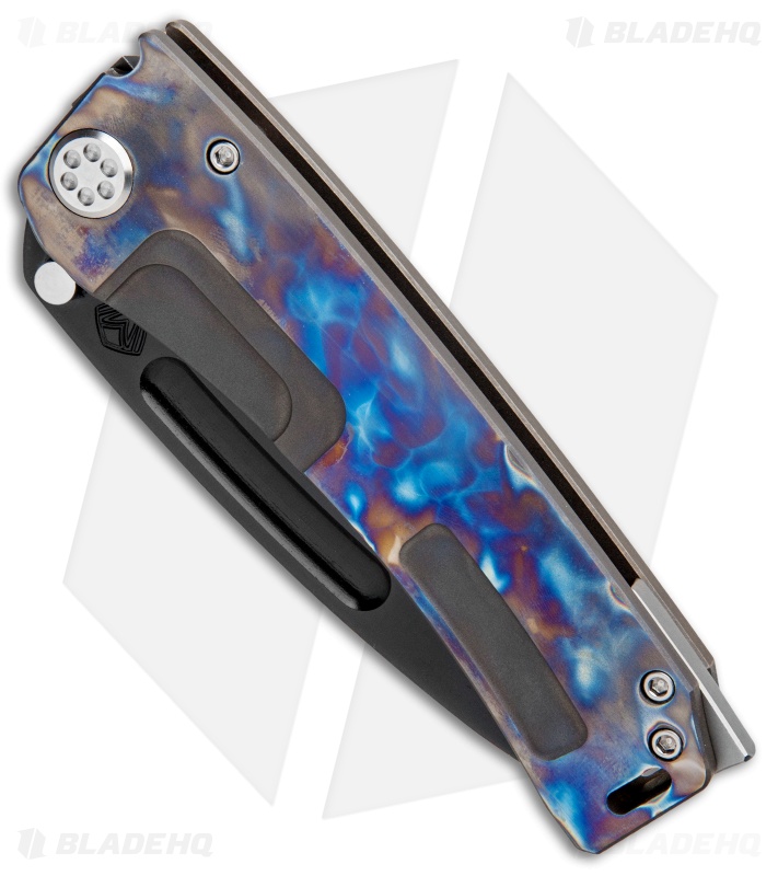Medford Marauder-H Knife Polished Flame/Bronze Ti (3.75" Black 3V) MKT
