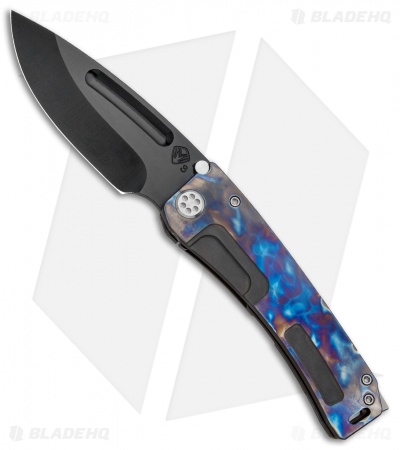 Medford Marauder-H Knife Polished Flame/Bronze Ti (3.75" Black 3V) MKT