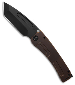 Medford Marauder CPM 3V Frame Lock Knife Bronze Titanium  (4.2" Black)