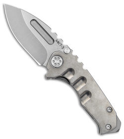 Medford Micro Praetorian Frame Lock Knife Silver Ti (2.8" Tumbled)