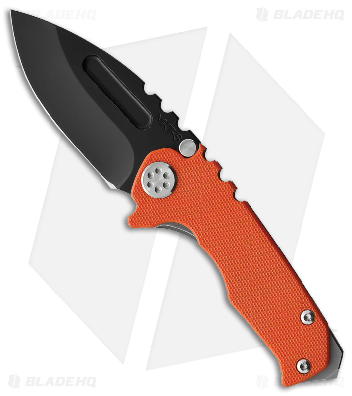 カキプロミノー/オレンジ/芦ノ湖トラウトプレデター Medford Micro Praetorian G Framelock Orange G10