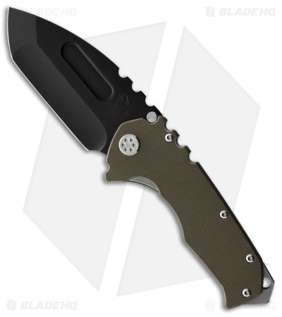 Medford Praetorian G Tanto OD Green G10/Titanium (4.00 Black) 