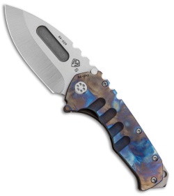 Medford Praetorian T Frame Lock Knife Custom Flame/Bronze Ti (3.75" Tumbled)