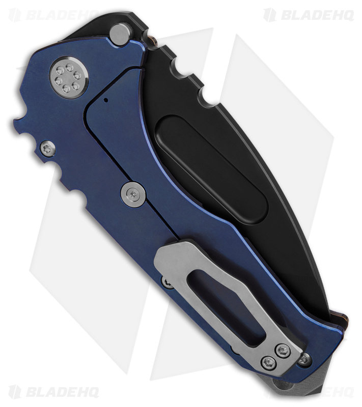 Medford Praetorian T Frame Lock Knife Custom Flame Ano Ti (3.75" Black S35VN)