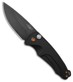 Medford Smooth Criminal Automatic Button Lock Knife Aluminum Black (3" Black)