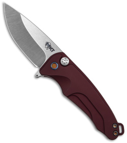 Medford Smooth Criminal Flipper Knife Red w/ Flamed Hardware (3" Tumbled)