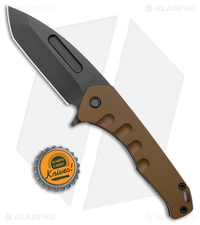 Medford Swift FL Tanto Flipper Frame Lock Knife Yellow Aluminum (3.4" Black)