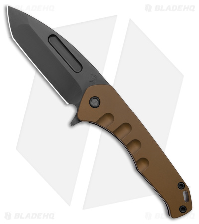 Medford Swift FL Tanto Flipper Frame Lock Knife Yellow Aluminum (3.4" Black)