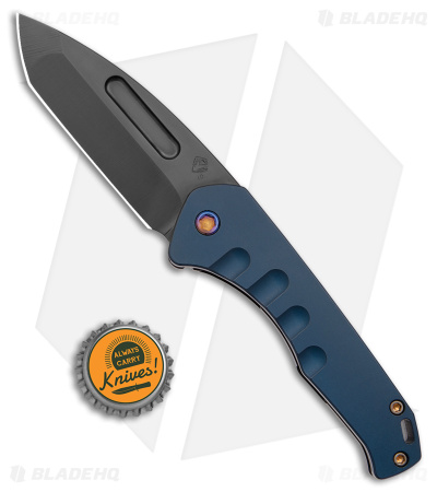 Medford Praetorian Swift FL Tanto Blue w/ Flamed Hardware (3.3" PVD) 