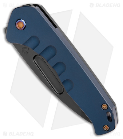 Medford Praetorian Swift FL Tanto Blue w/ Flamed Hardware (3.3" PVD) 