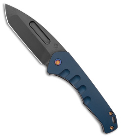 Medford Praetorian Swift FL Tanto Blue w/ Flamed Hardware (3.3" PVD) 