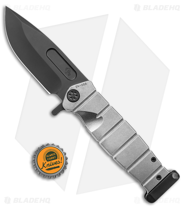 Medford USMC FF Frame Lock Flipper Knife Gray Titanium (4.25