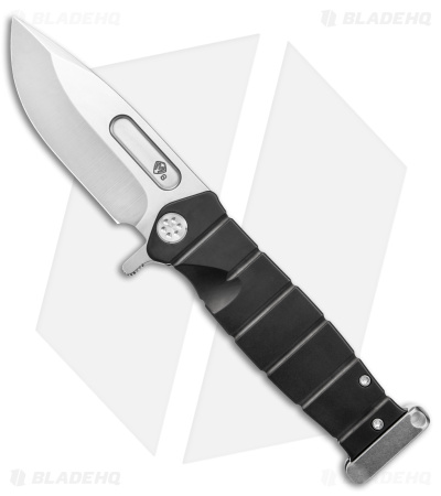 Medford USMC FF Frame Lock Flipper Knife Black Titanium (4.25" Satin)
