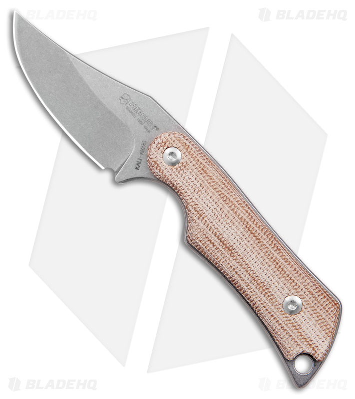 Mercury Kali Clip Point Mini Knife Natural Micarta - Blade HQ