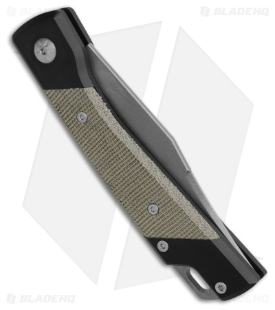 Mercury LUC Slip Joint Knife Green Canvas Micarta/Aluminum (3.2" SW)