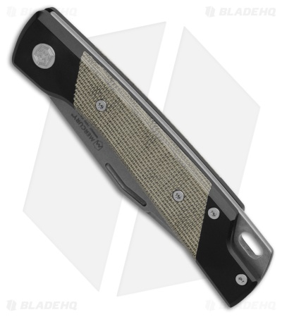 Mercury LUC Slip Joint Knife Green Canvas Micarta/Aluminum (3.2" SW)
