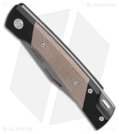 Mercury LUC Slip Joint Knife Natural Canvas Micarta/Aluminum (2.2" SW)