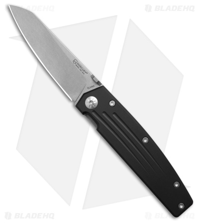 Mercury Logan Mini Liner Lock Knife Black Aluminum (3" Stonewash) 