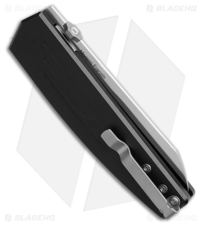 Mercury Logan Mini Liner Lock Knife Black Aluminum (3" Satin) 