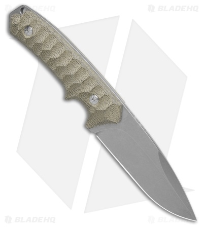 Mercury Ranger Fixed Blade Knife Green Canvas Micarta (3.9" SW) 