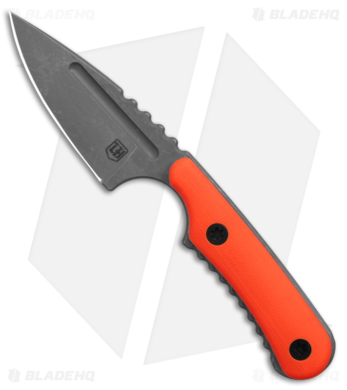 Lionhearted Bladeworks Micro Hunter Fixed Blade Knife Orange G-10 (2.25" SW)