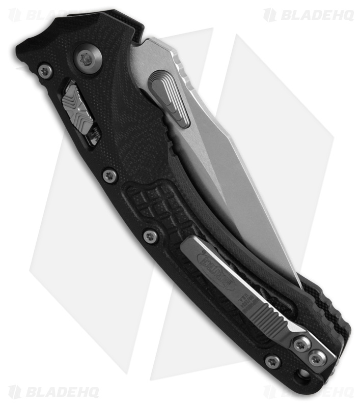 Microtech Amphibian Ram-Lok Knife Frag Black G-10 (3.9" Stonewash)