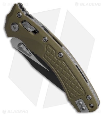 Microtech Amphibian Ram-Lok Knife Frag OD Green G-10 (3.9" Black)