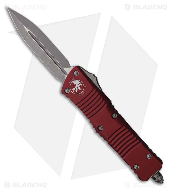 Microtech Combat Troodon D/E OTF Automatic Knife Merlot Red (4" Apocalyptic)