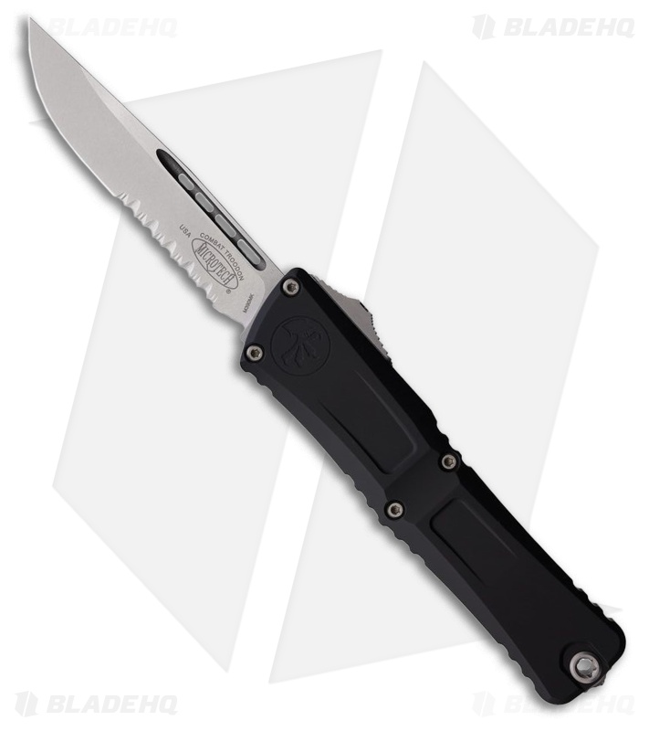 Microtech Combat Troodon Gen III S/E OTF Automatic Knife Black Al (4" SW Serr)