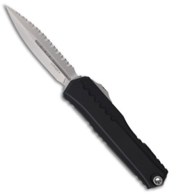 Microtech Cypher II D/E OTF Automatic Knife Black Aluminum (3.5" SW Full Serr)
