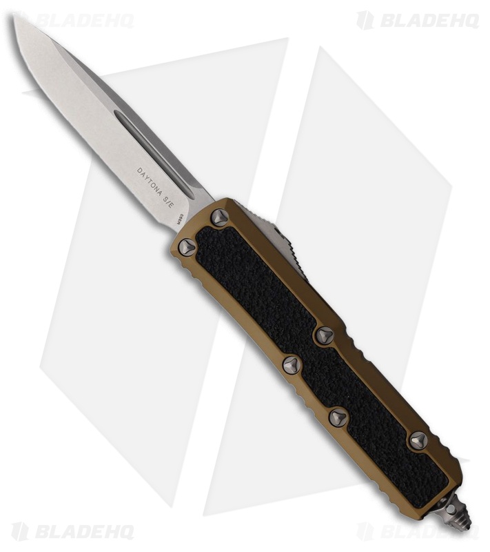 Microtech Daytona S/E OTF Automatic Knife Tan Aluminum (3" SW)