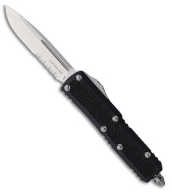 Microtech Daytona S/E OTF Automatic Knife Black Aluminum (3" Stonewash Serr)