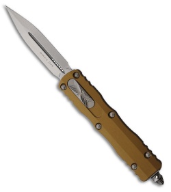 Microtech Dirac D/E OTF Automatic Knife Tan Aluminum (2.9" Stonewash)